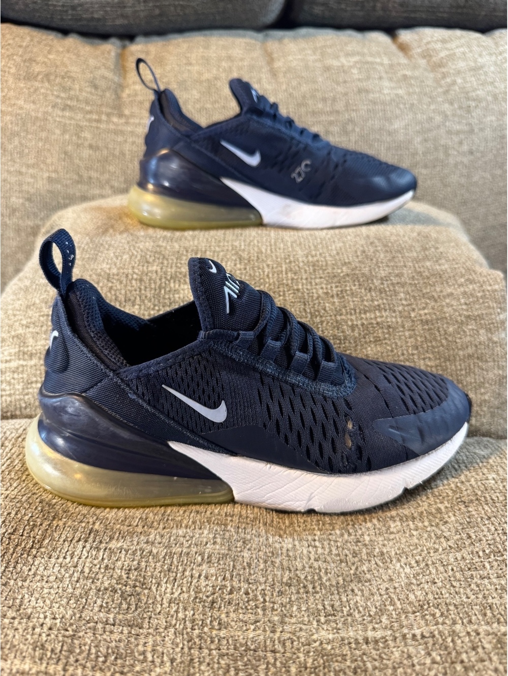 Nike Air Max 270 GS  Blue Cobalt White 943345-407 Size 4Y